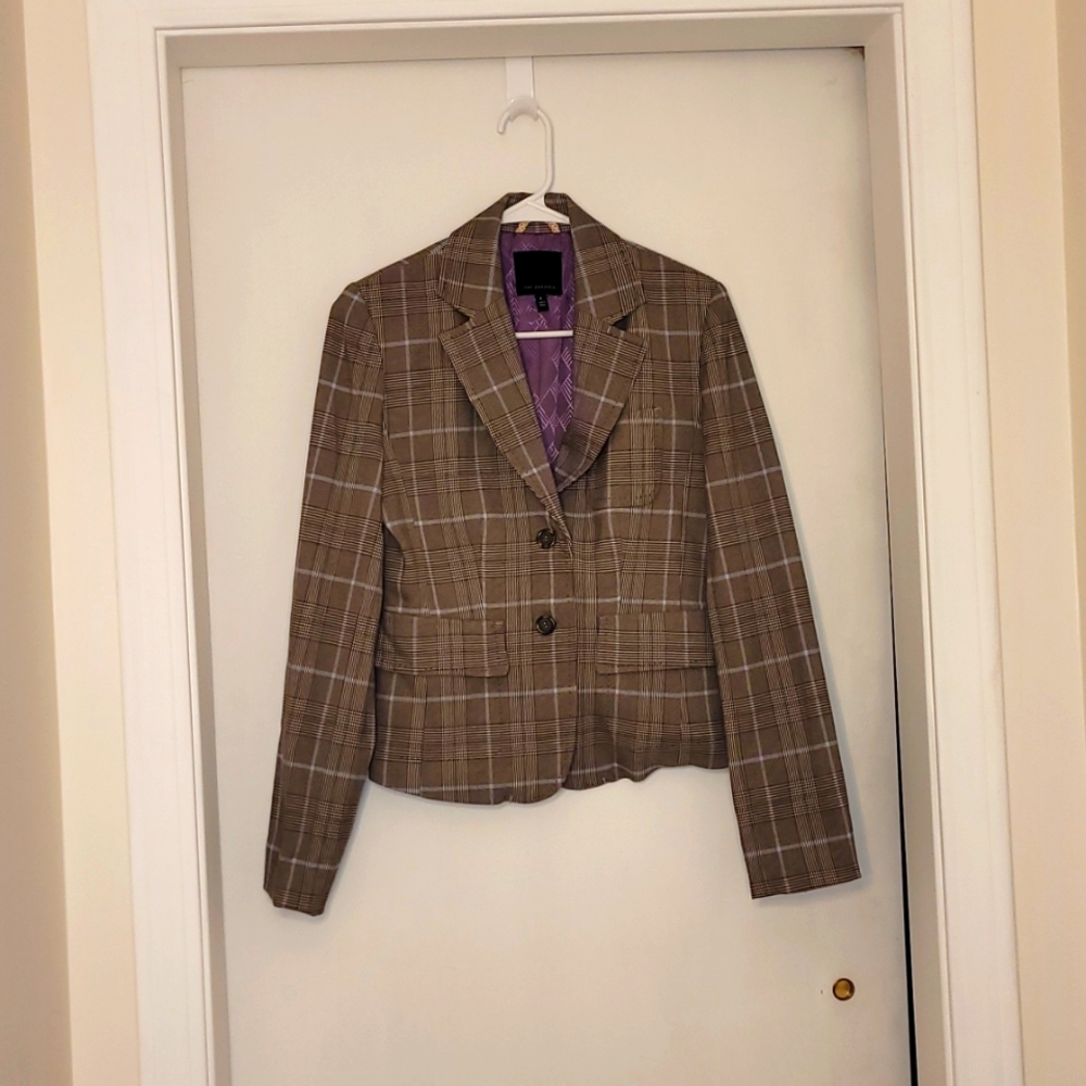 Grey Plaid Blazer